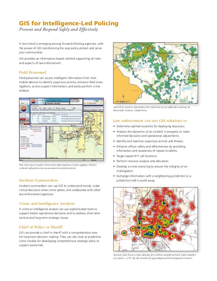 Law Enforcement GIS Solutions for Proactive Policing and Informed Response