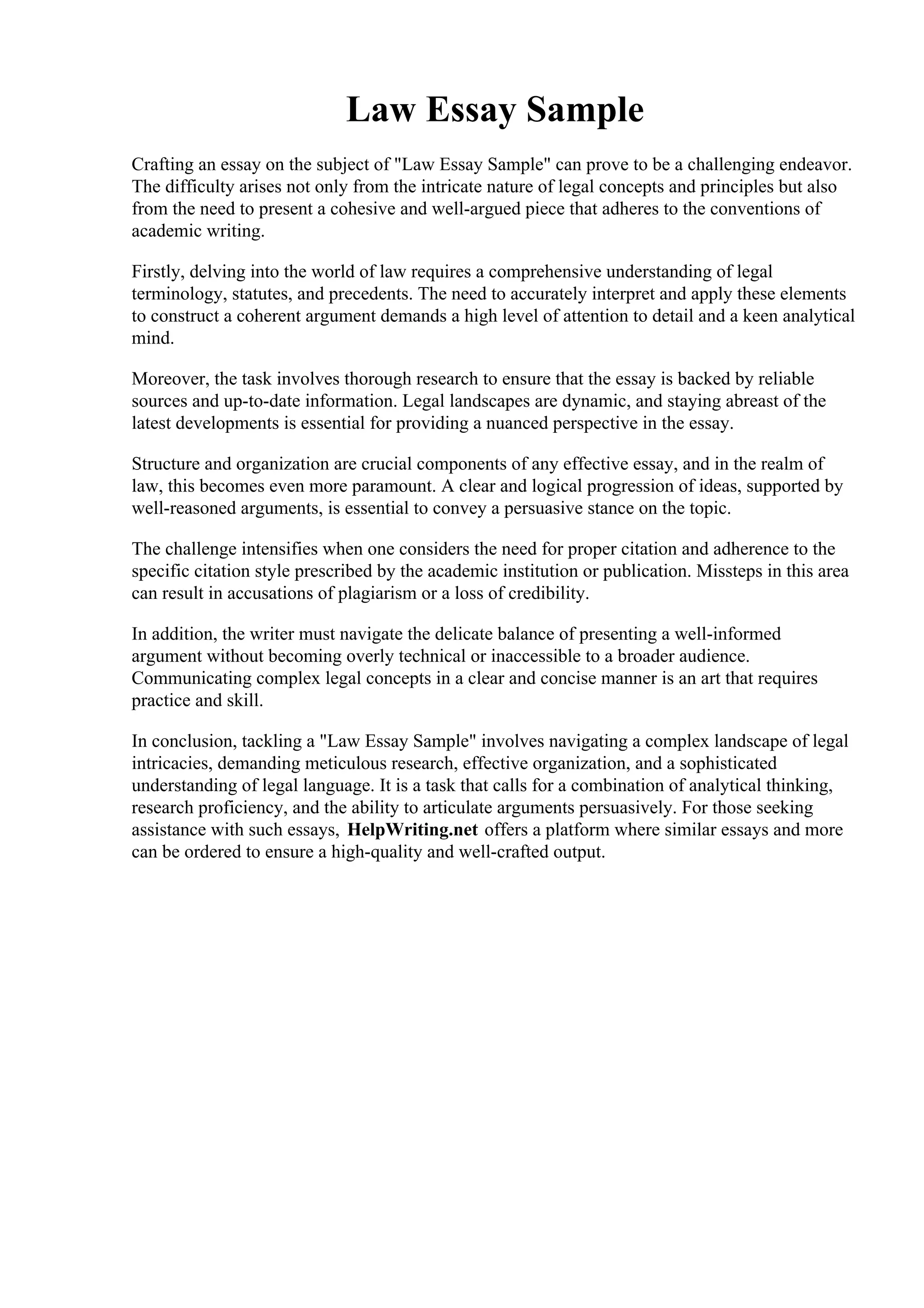 Law Essay Sample. Employment law essay - Analyse the prospects of ...