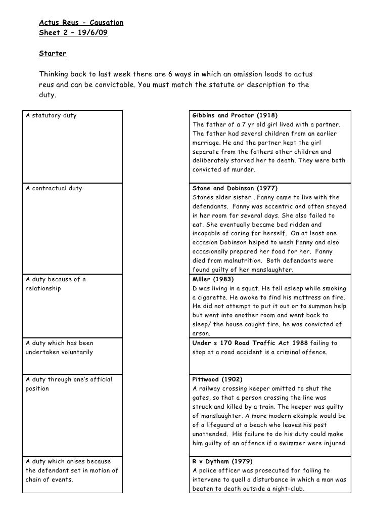 what is causation in law uk