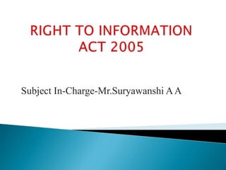 Subject In-Charge-Mr.Suryawanshi AA
 