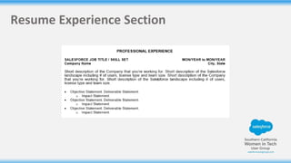 Resume Experience Section