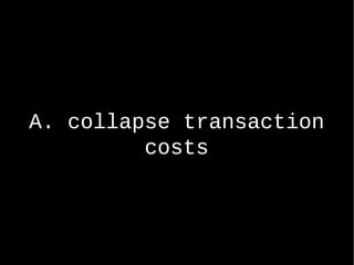A. collapse transaction costs 