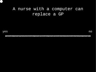 A nurse with a computer can replace a GP yes no 