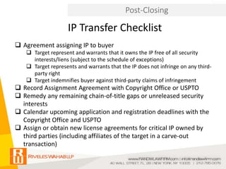 Ip Transaction Intellectual Property Considerations in M&A Transactions | PPTX