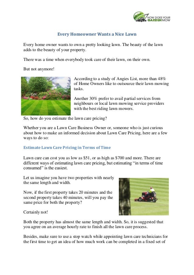 lawn care 1 3 lawn mowing service price list