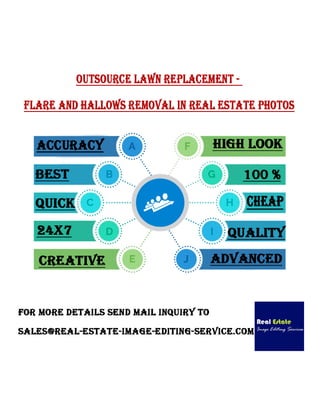 Lawn replacement   flare and hallows removal in real estate photos