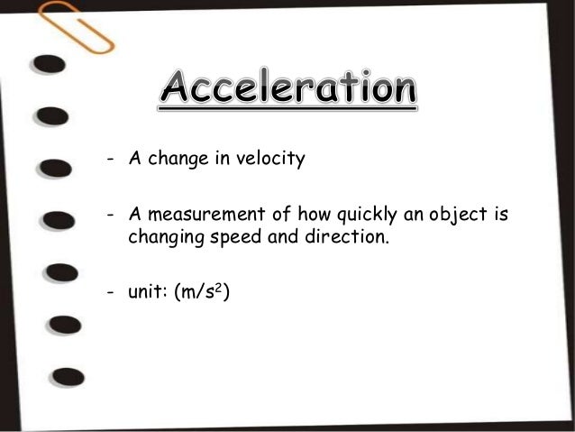 Law of acceleration