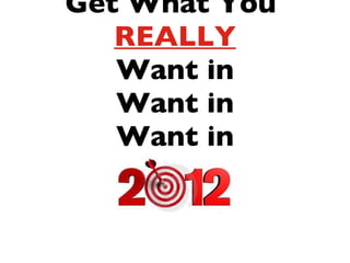 Get What You  REALLY Want in Want in Want in 