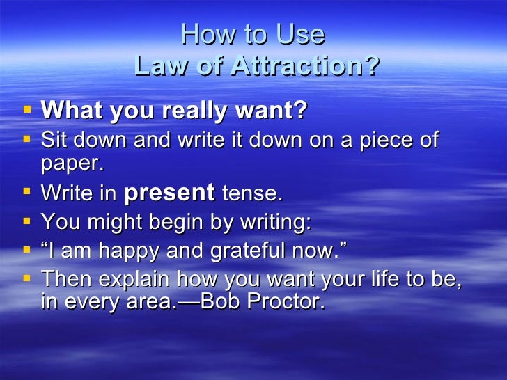 Law of attraction essay