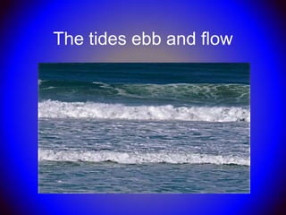 The tides ebb and flow
 