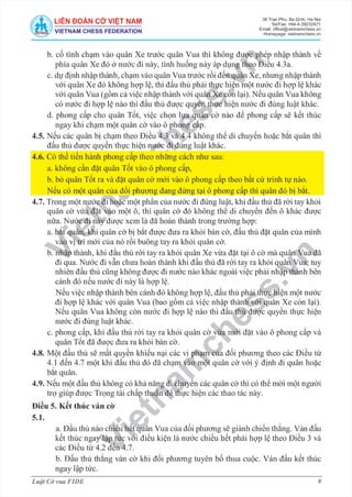 Luật Cờ vua FIDE - Mới!