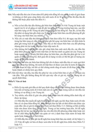 Luật Cờ vua FIDE - Mới!