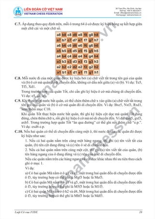 Luật Cờ vua FIDE - Mới!