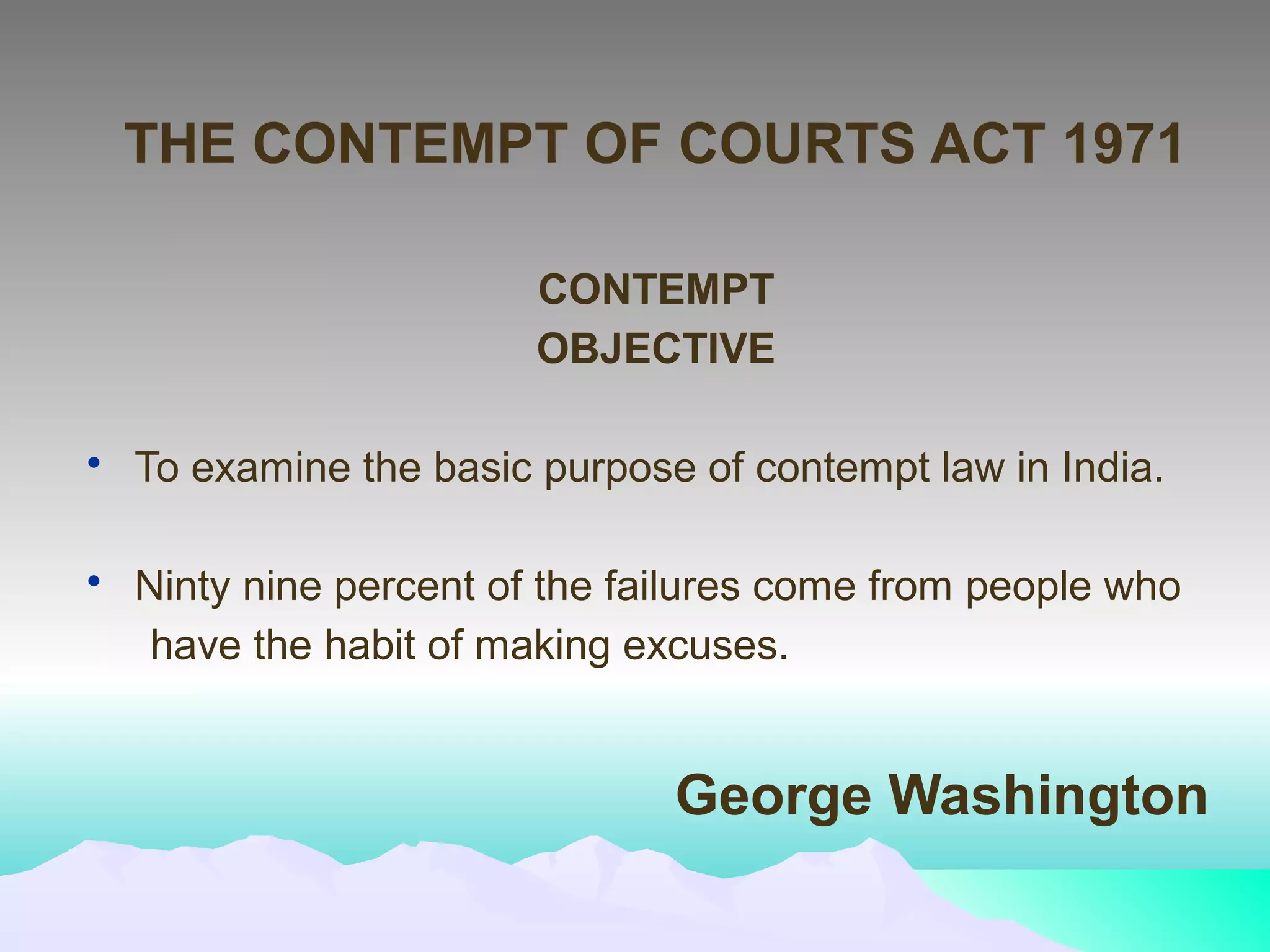 Law of Contempt and Media | PPT