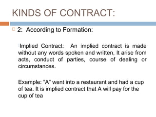 Implied Promises Law of contract | PPT