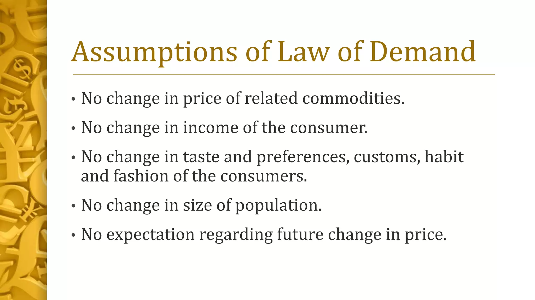 Which Statement Is Consistent With The Law Of Demand Law of demand | PPT
