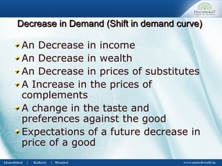 define decrease in demand law of demand (article)... Law of demand and supply | PPT