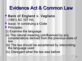 Introduction to Law of Evidence