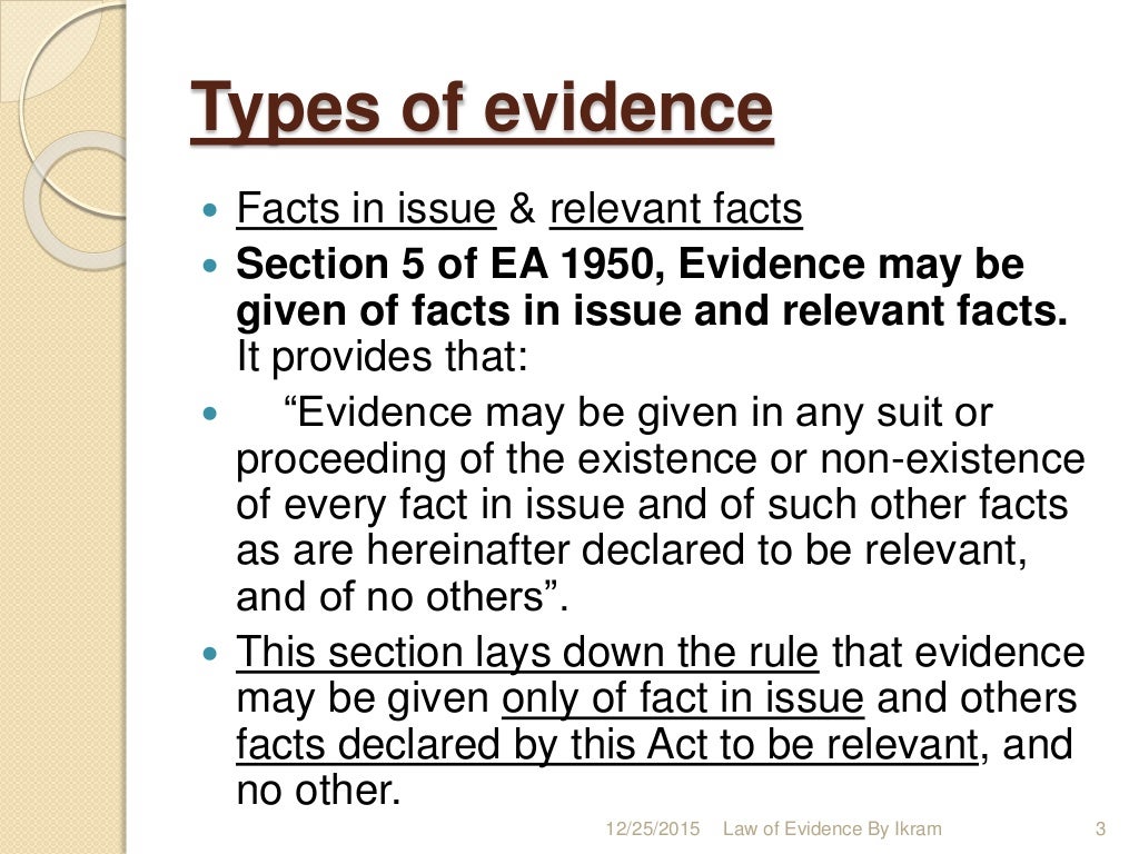Law of evidence1