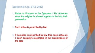 Comprehensive Overview of Documentary Evidence in Law of Evidence I | PDF