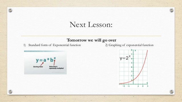 law of exponent teacher slide exponential function standard form