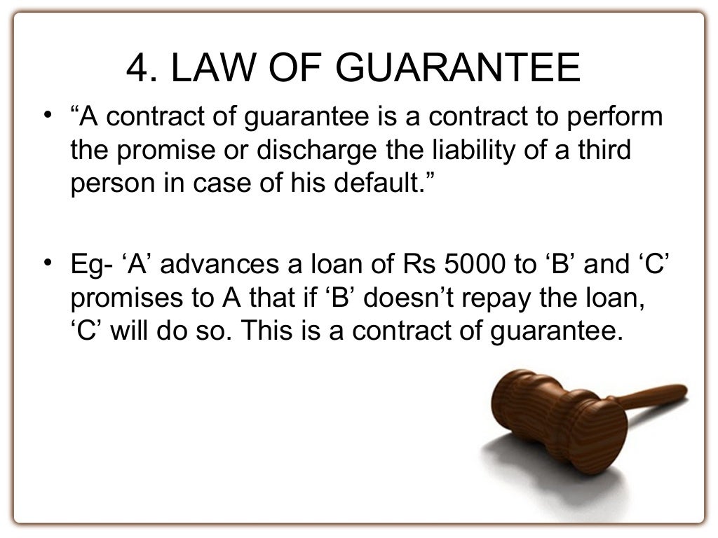 Law of indemnity guarantee