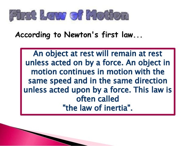 Law of inertia