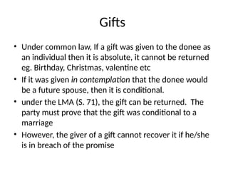 Law of Marriage Act - Breach of a Promise to Marry (1).pptx