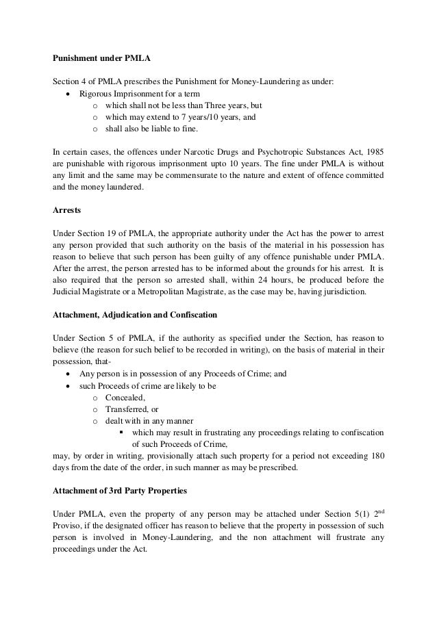 Law Of Money Laundering In India