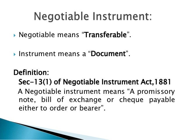 Negotiable instruments law reviewer