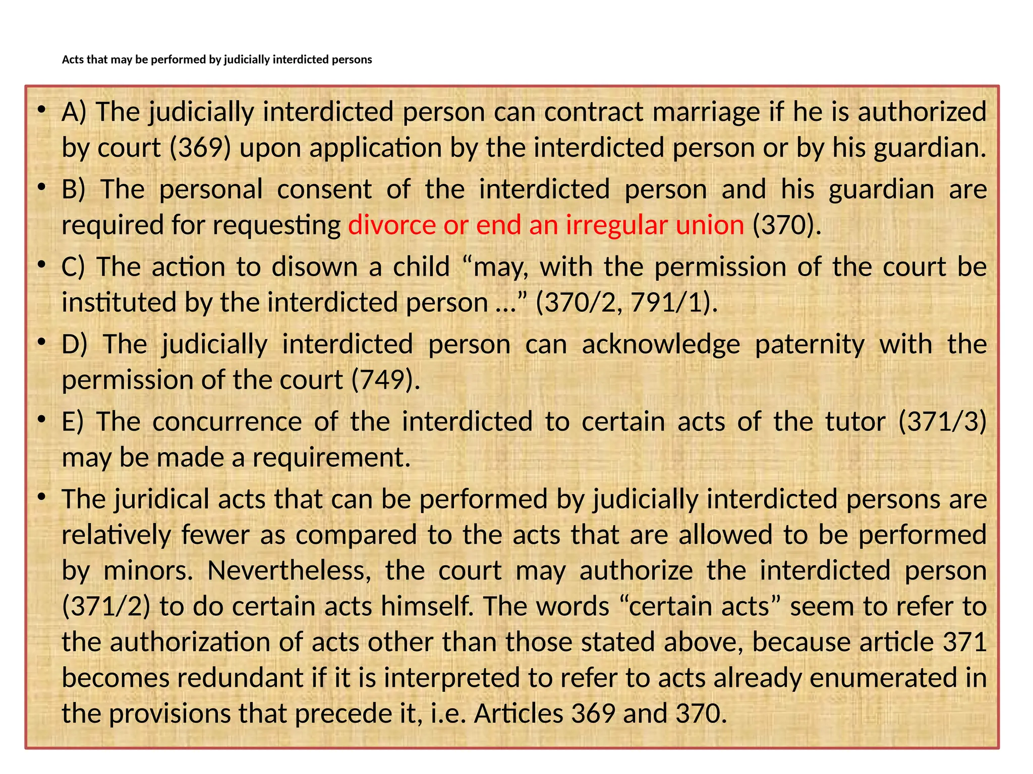 Interdicted License Example law of person ppt modified.pptxl law of person is on of private law ...