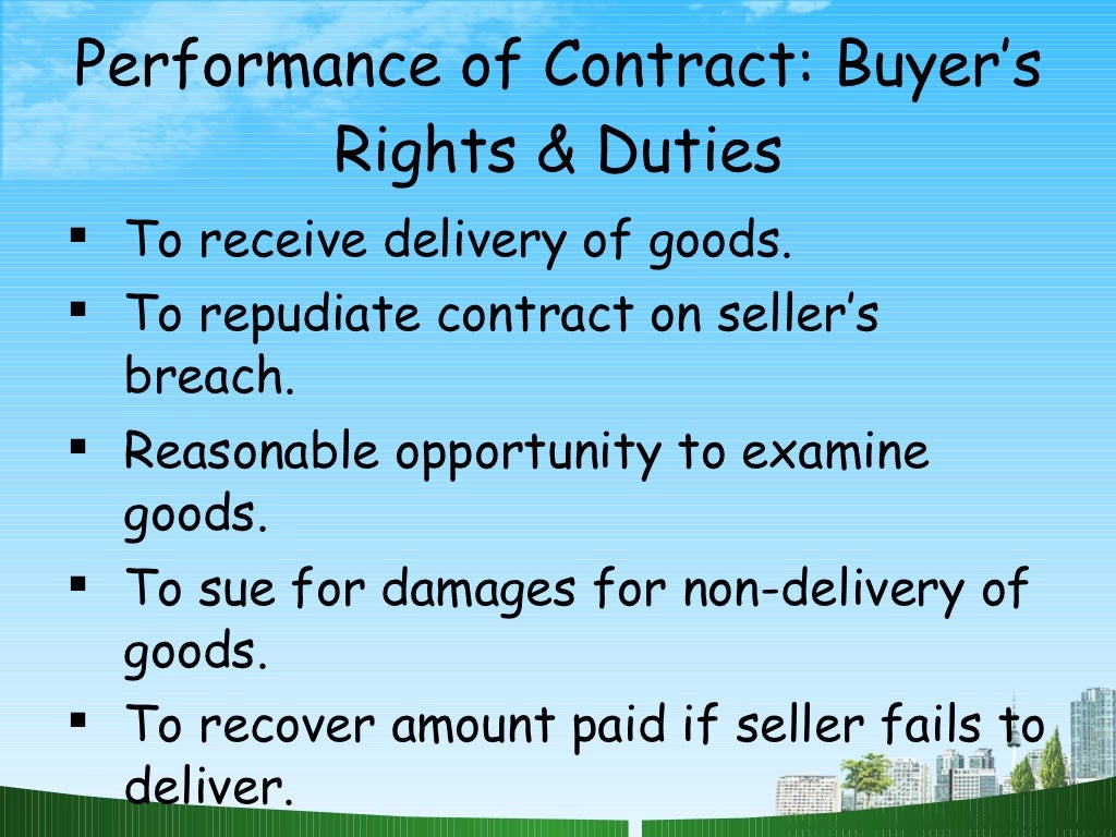 Law of sale of goods