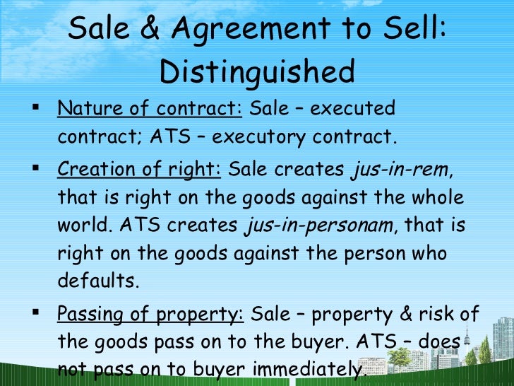 Law of sale of goods
