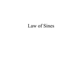 Law of Sines 