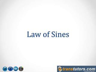 Law of Sines
 