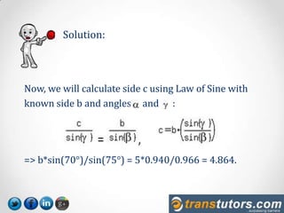 Law of sines | PPTX