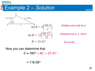 Law of Sines Law of Sines Law of Sines.ppt