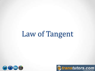 Law of Tangent
 