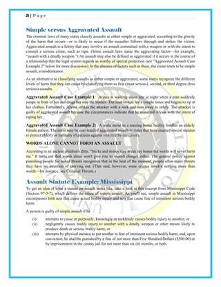 Distinction between Assault and battery | PDF