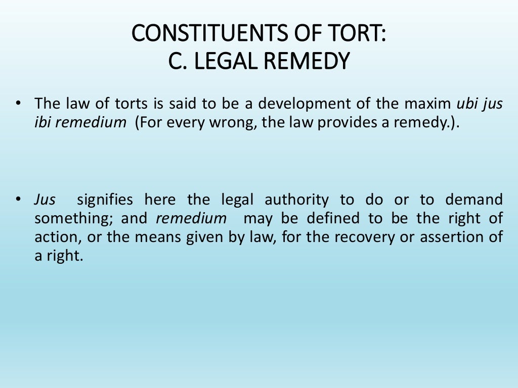 An Introduction to Law of Torts Meaning, Nature and Essential elemen…