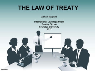 THE LAW OF TREATY
Adrian Nugraha
International Law Department
Faculty Of Law
Sriwijaya University
2017
 