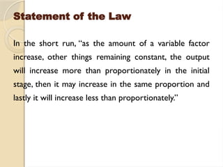 Law of variable proportions Power Point Presentation | PPTX