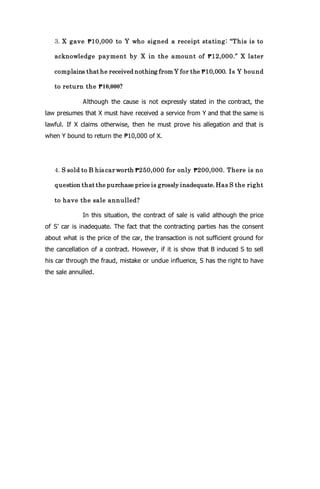 10000 Contract Example Law on obligations and contracts | DOCX