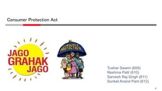 0
Consumer Protection Act
Tushar Swami (609)
Reshma Patil (610)
Sarvesh Raj Singh (611)
Sunket Anand Pant (612)
 