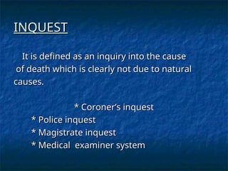LAW, PROCEDURES & COURTS in Forensic Medicine.ppt