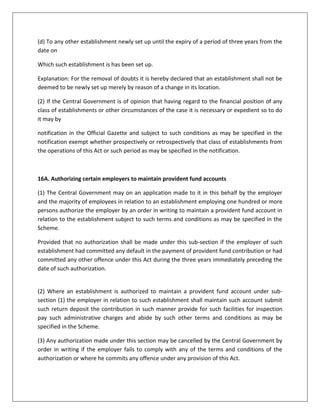 provident fund act 1952
