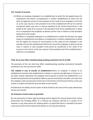 provident fund act 1952