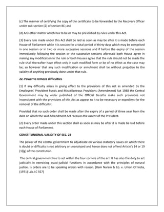 provident fund act 1952