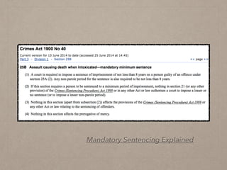 Mandatory Sentencing Explained
 