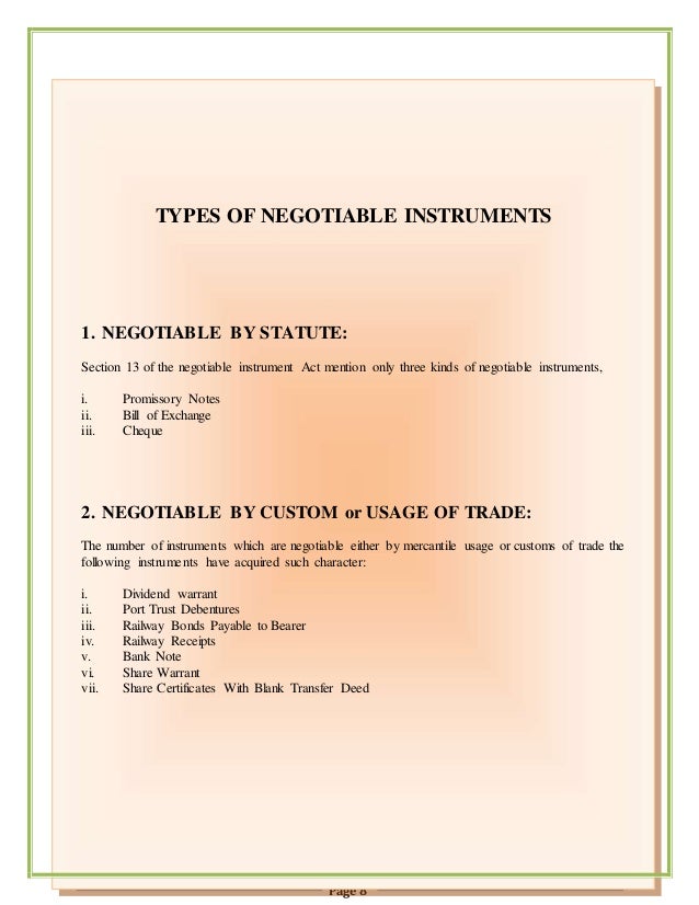 02 bill payment number instrument Negotiable